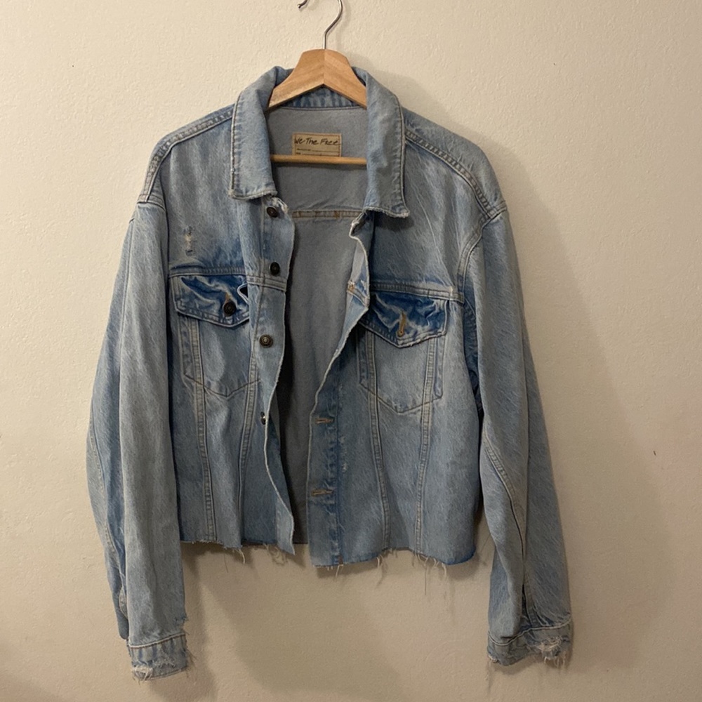 Free People Crop Denim Jacket